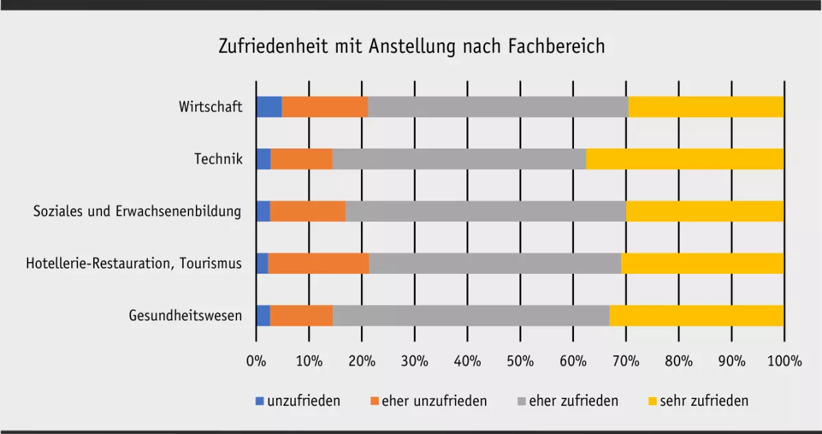 Zufriedenheit Anstellung Fachbereich